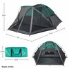 Wakeman Outdoors 6 Person Tent with Screen Room, Teal 75-CMP1120